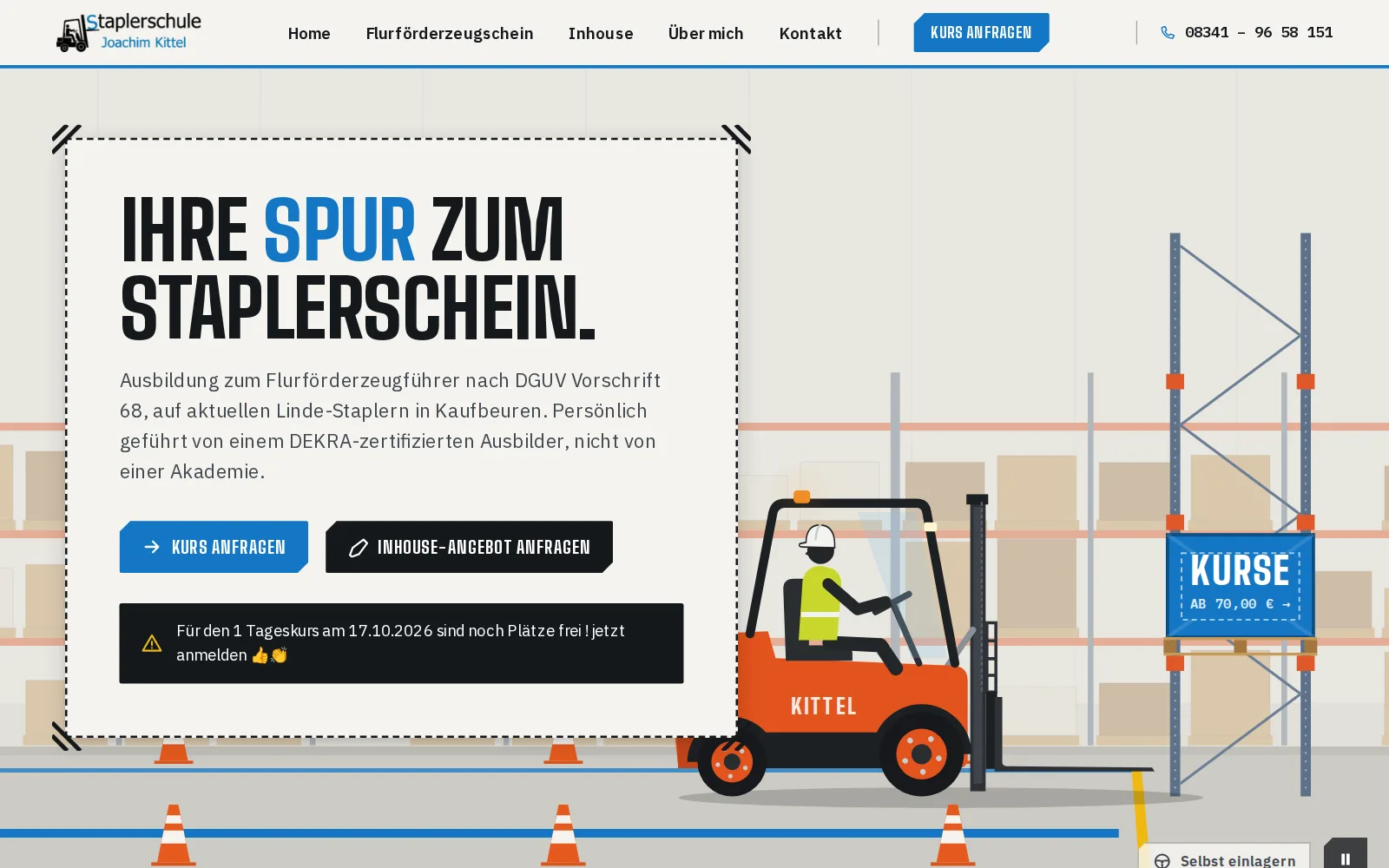 Home page of staplerschule-kittel.de